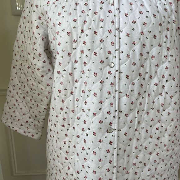 NWOT The Vermont Country Store Double-Quilted Long Cotton Flannel Robe $110 S 6 - Picture 3 of 9